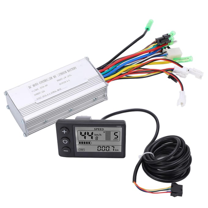 3648V 500750W Elektrische Fiets Scooter Borstelloze Controller Kit met LCD 866 Display Meter 22A9 gray
