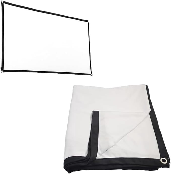Projectorscherm - Beamerdoek Opvouwbaar - Thuisbioscoop Creëren - Hoge Contrast Polyester - 60 inch - Wit