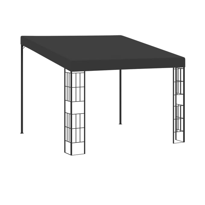 vidaXL - Wandprieel - 3x3 - m - stof - antracietkleurig