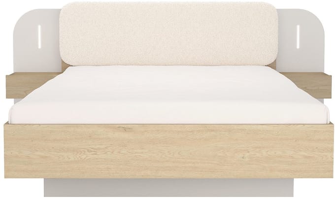 Vente-unique Bedframe hout beige 160 x 200 cm