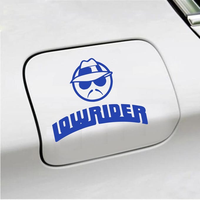 Bumpersticker - Low Rider - 12,5 X 15,6 - Blauw