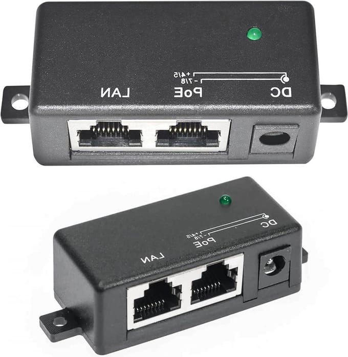 PoE Injector - Netwerk Adapter - Internet Verbinding - Plug and Play - 1000 Mbps - Zwart