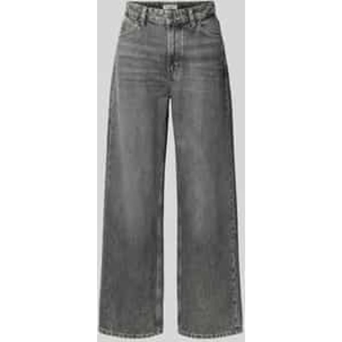 Wide leg jeans van zuiver katoen