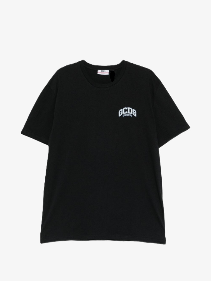 T-shirt logo lounge man zwart