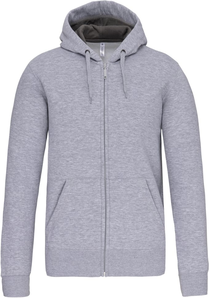 Kariban Hooded sweater met rits K444 - Oxford Grey - L