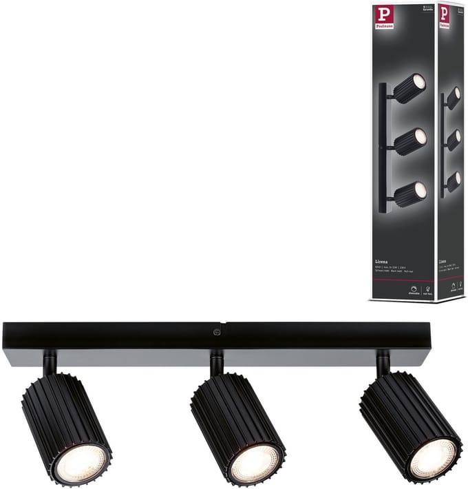 Spotlight Lirena GU10 max. 3x10W Zwart mat Metaal