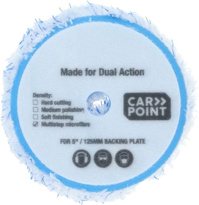 Carpoint Multistep Microfibre Pads125mm/5" - 2 Stuks - Na gebruik handmatig reinigen