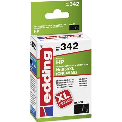 Edding Inktcartridge vervangt HP 950XL, CN045AE Compatibel Zwart EDD-342 EDD-342