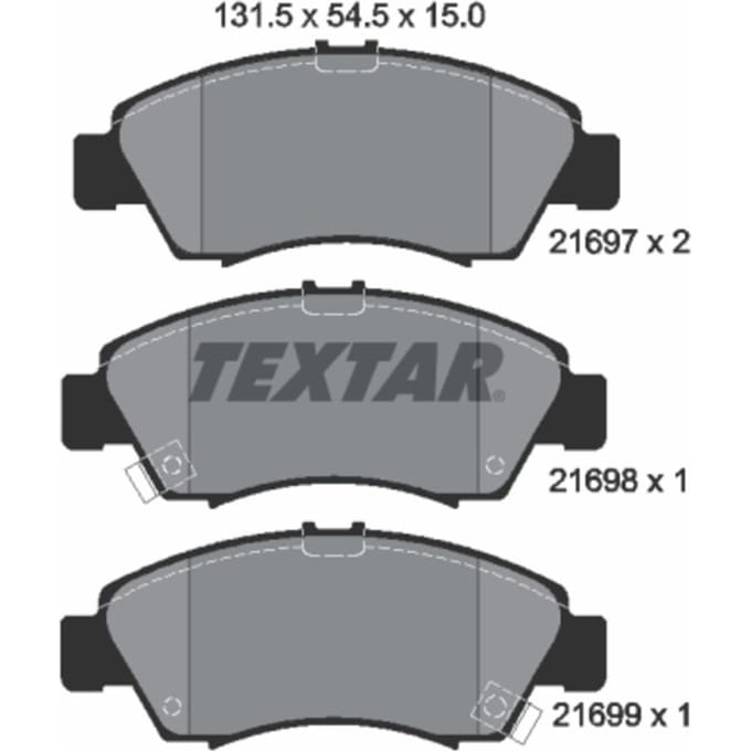 Remblokset TEXTAR 2169701, voor