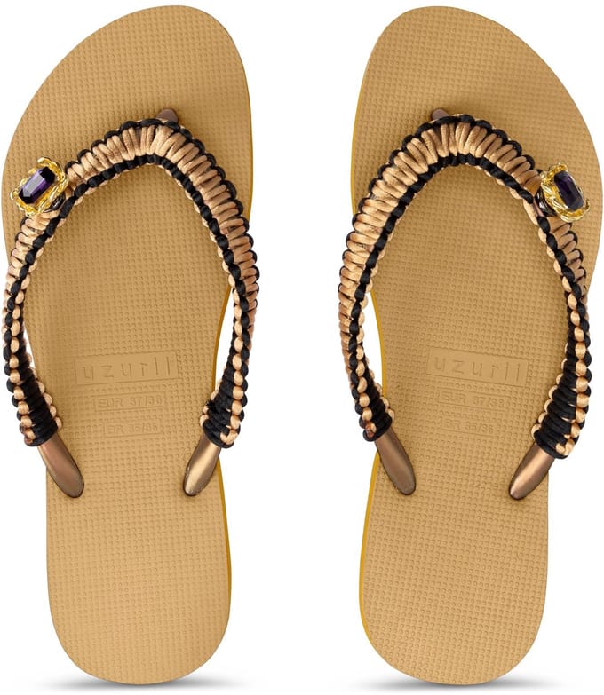 Uzurii | Teenslippers | Dames | Zwart | Maat 37/38