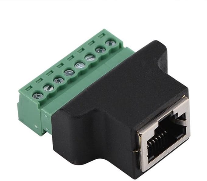 Dailygoody - RJ45-aansluiting op terminal blok - Ethernet adapter