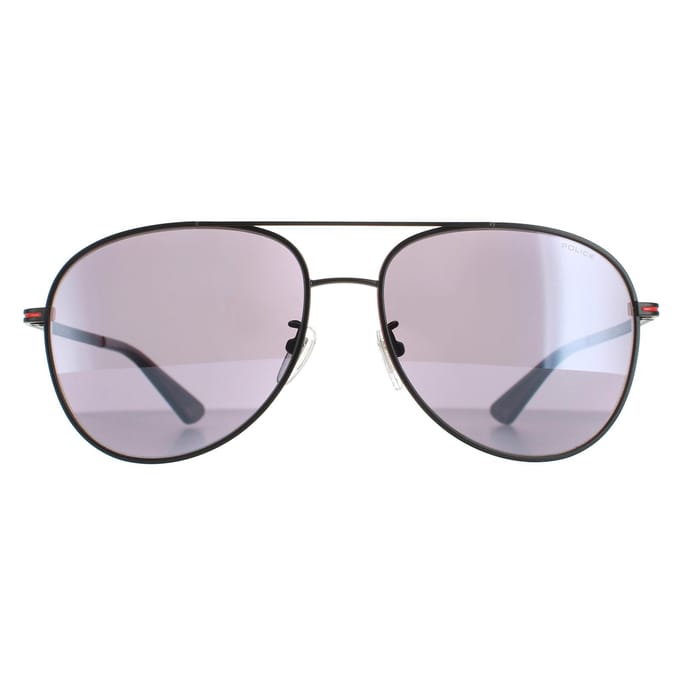Police Aviator Mannen Matte Black Smoke Mirror Silver SPL777C Chief 1