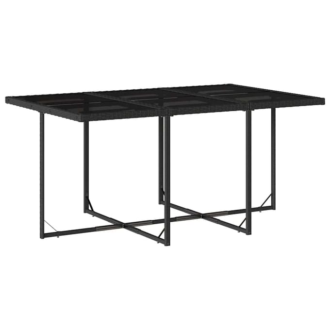 vidaXL - 7-delige - Tuinset - met - kussens - poly - rattan - zwart