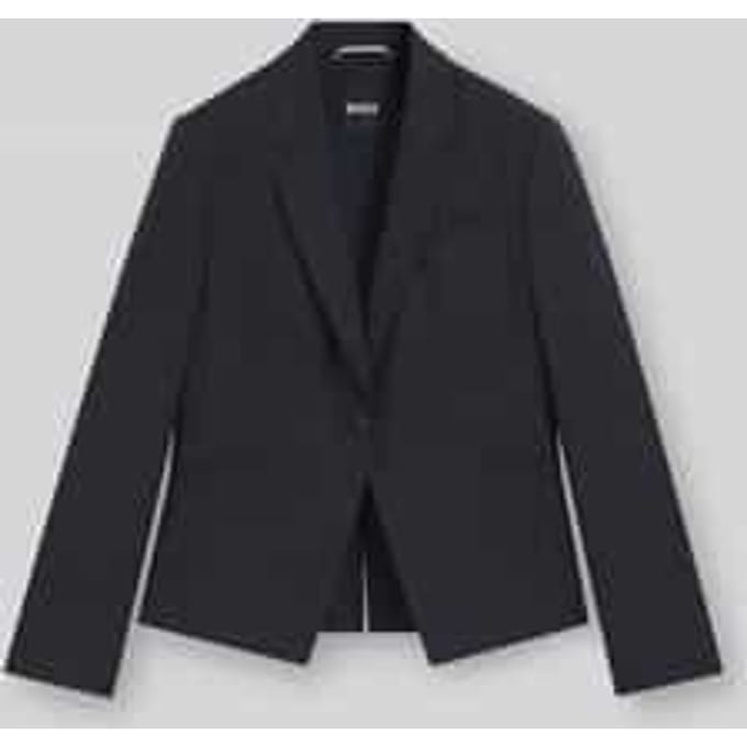 Slim fit korte blazer van zuivere scheerwol