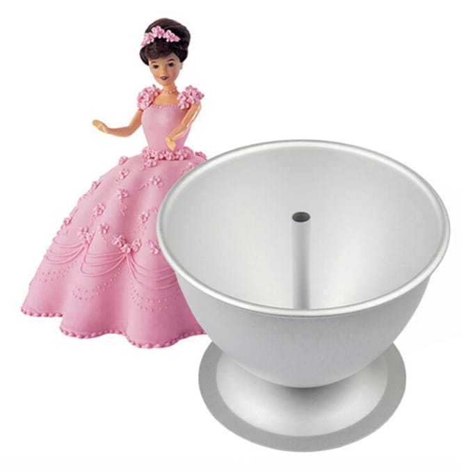 8 Inch Taartvorm Decoratieve Halve Cirkel Prinses Pop Jurk Taartpan Taart Bakvorm L white