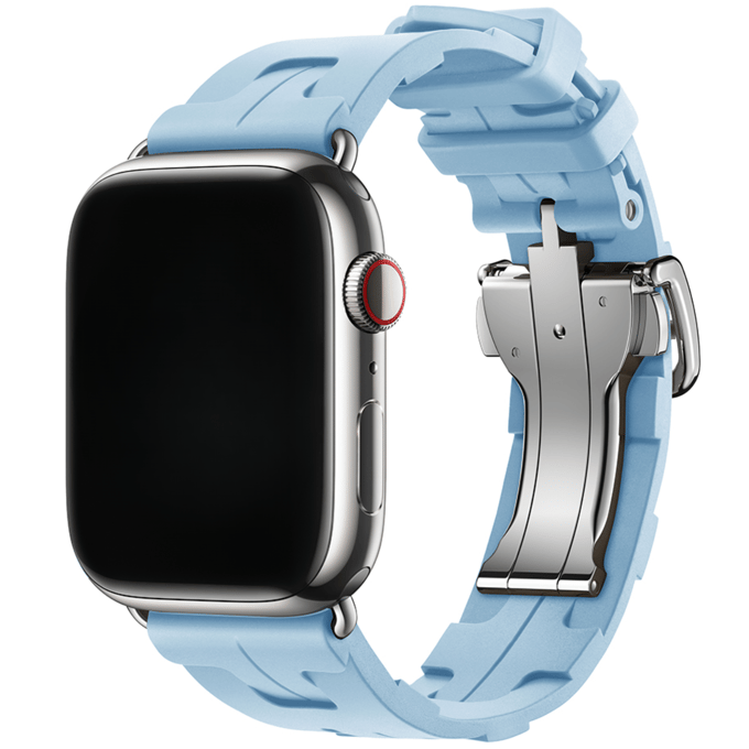 2+2 | Apple Watch Bandje Kilim - Siliconen - Lichtblauw