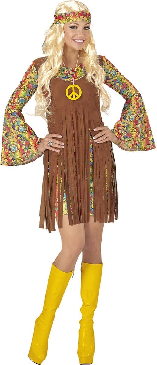Bruin Kort Hippie Meisje Davy - Vrouw - S