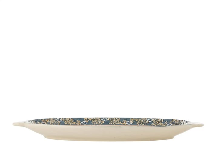 Bloomingville Dienblad aardewerk blauw Hezha 34cm
