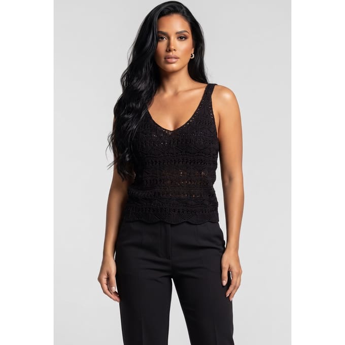 IRO Paris Labelle Pullover Black Maat: M | Mouwloze Tops Outlet | Dames | Zwart