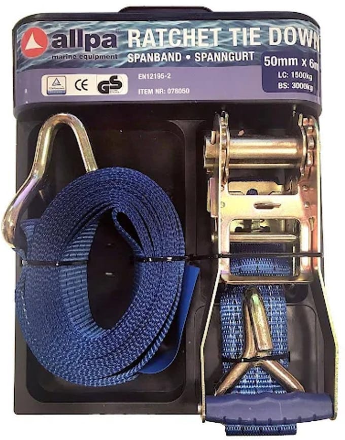 Allpa 6 meter Spanband met Ratelspanner