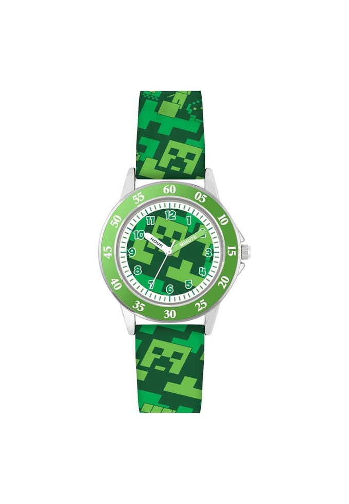 Peers Hardy - Minecraft Creeper Green Printed Strap Quartz - Ur