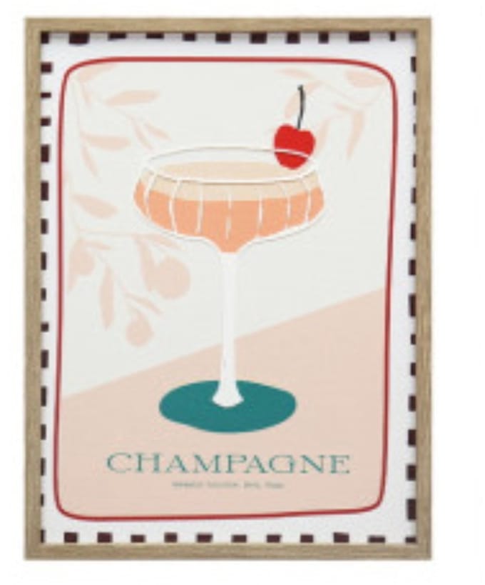 Champagne schilderij - Item Int.