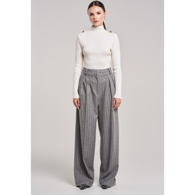 BENU Witte Dames Merino Wool Coltrui
