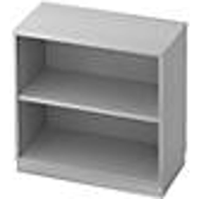 Boekenkast, spaanplaat, B 800 x D 400 mm, 2 OH, lichtgrijs