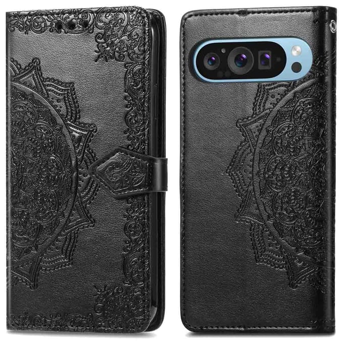 imoshion Hoesje - Geschikt voor Google Pixel 9 / 9 Pro - Mandala Bookcase - Zwart