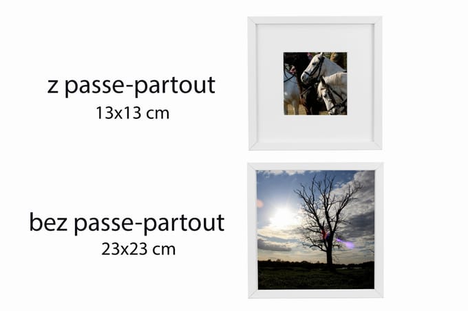 BD art 3D Serie - Fotolijst - 23x23 cm - Diepe Box - Wit