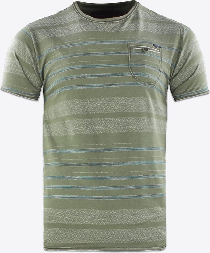 Heren T-shirts met ronde hals Gabbiano 15185 Olive-S