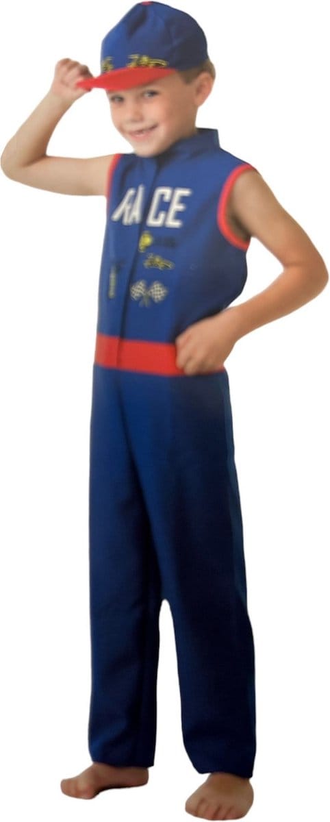 Race coureur verkleedkleding kinderen - carnavalskleding maat 92