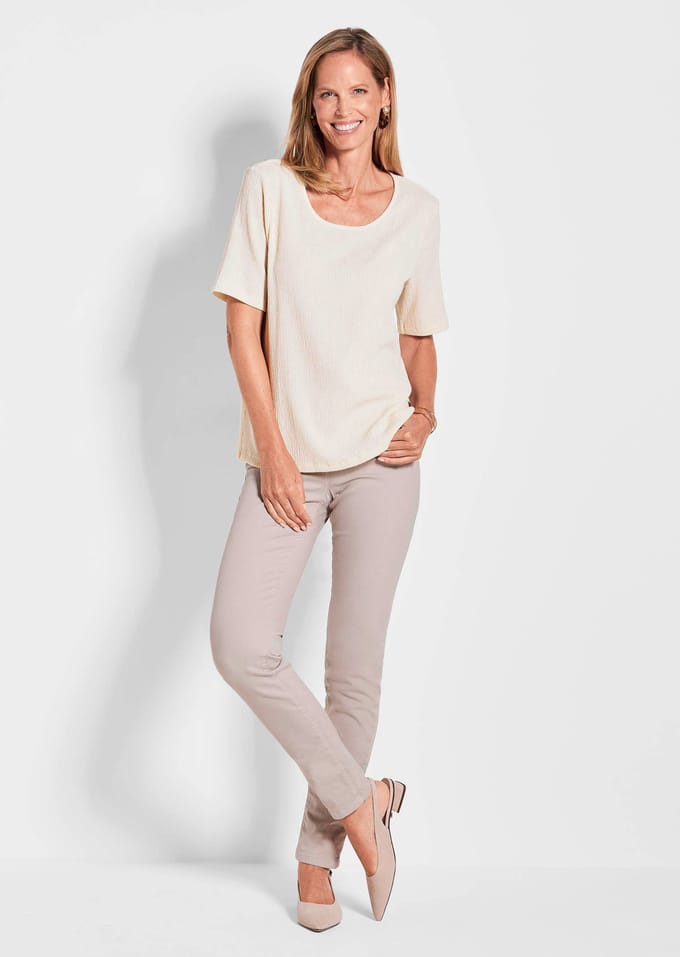Shirt in crashlook - steengrijs - Gr. 23 van Goldner Fashion