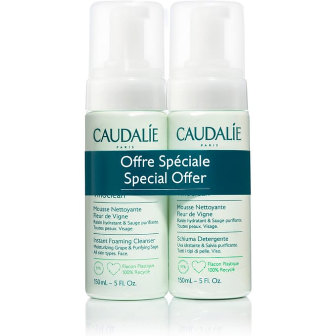 Caudalie Vinoclean Mousse Nettoyante Duo  2x 150ml 300ml