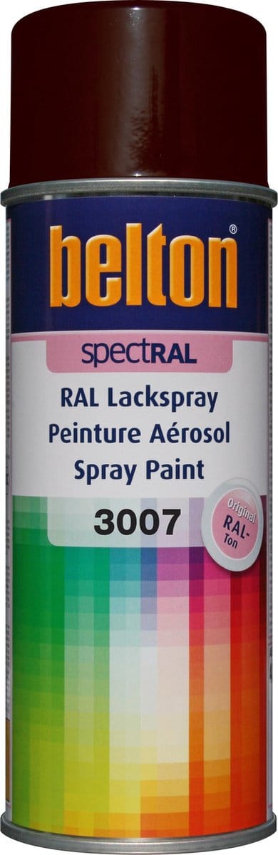 Spuitbus RAL 3007 Zwart/rood 400ml