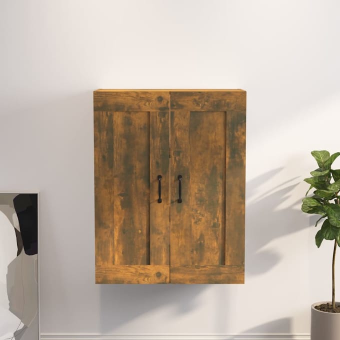 vidaXL - Hangkast - 69,5x32,5x90 - cm - gerookt - eikenkleurig