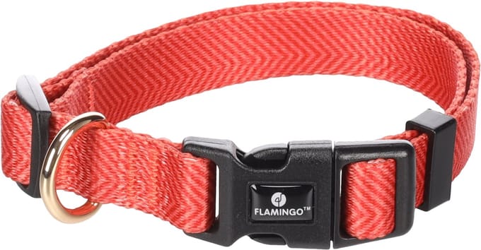 Flamingo - Hond Halsband Noekie Oranje S 30-45cm 15mm