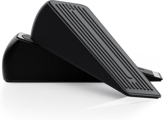 Deurstop Set - Antislip Wiggen - Deuren Open Houden - Robuust Zink Rubber - Set van 2 - Zwart