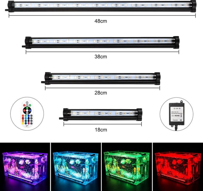 Aquarium RGB Verlichting - Luchtbellen - Lengte 39 cm