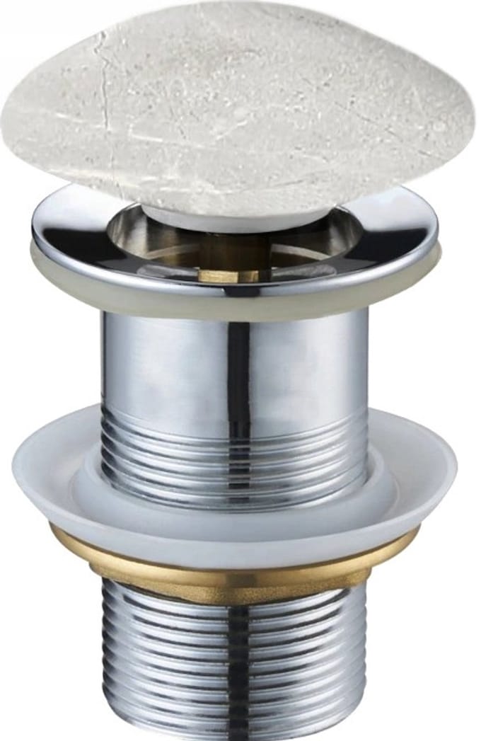 Mexen klik-klak plug rond, grijze steen - 79910-65