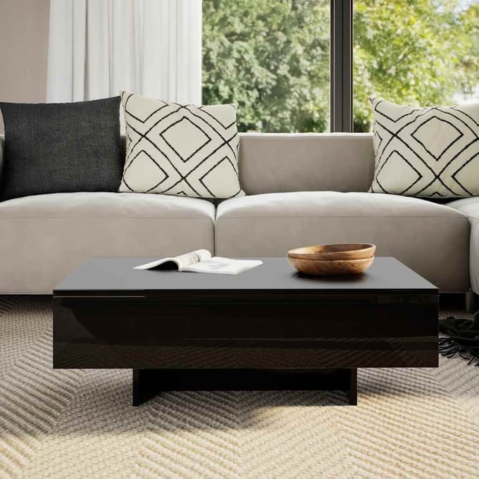 vidaXL - Salontafel - hoogglans - zwart