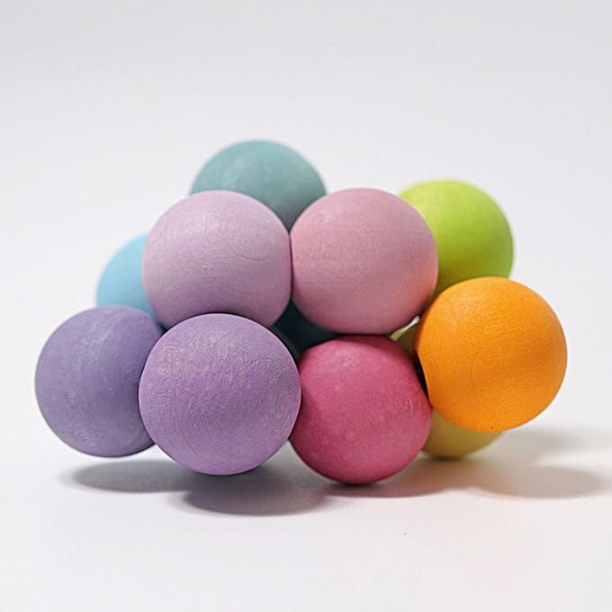 GRIMMS grijpspeeltje pastel 0 mnd+