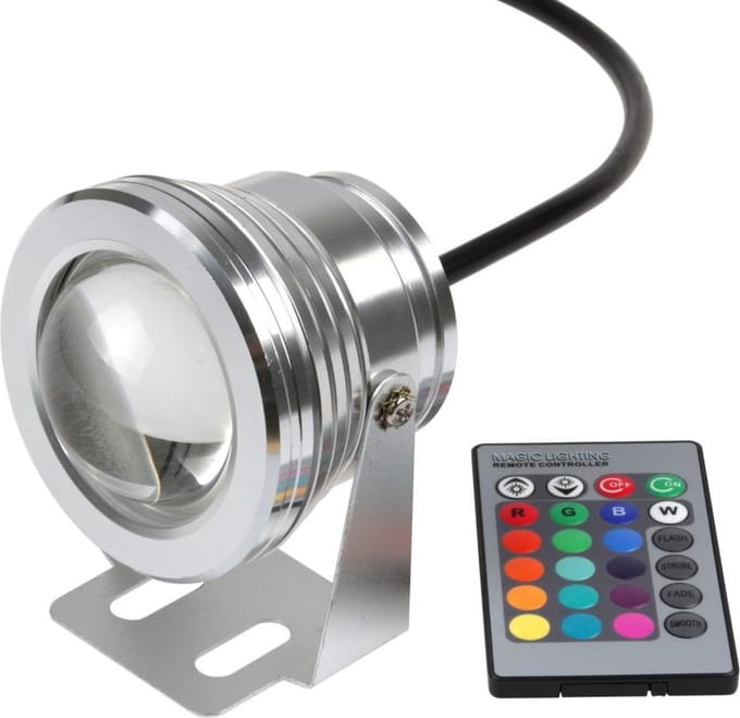 LED Bouwlamp / Schijnwerper RGB Gekleurde Verlichting - 10 Watt - Rond - 230 Volt - Buitenverlichting
