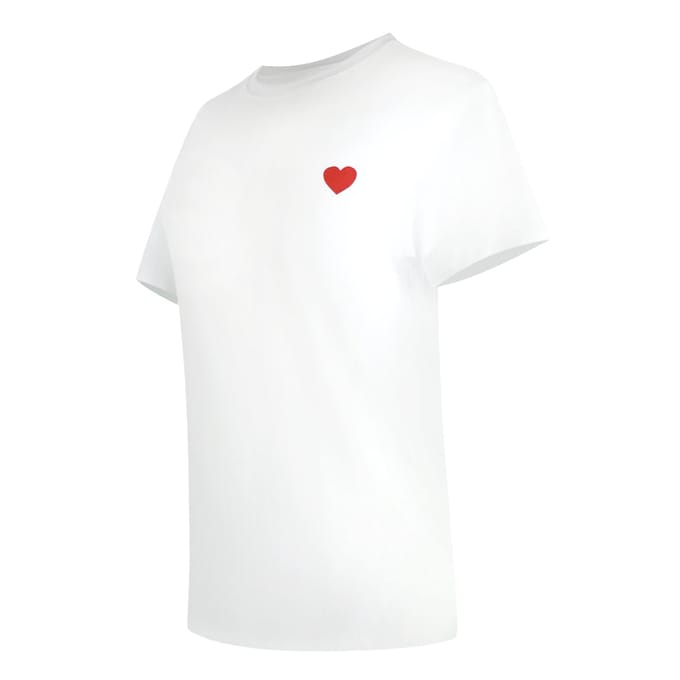 Love Moschino T-shirt Met Hartlogo In Wit