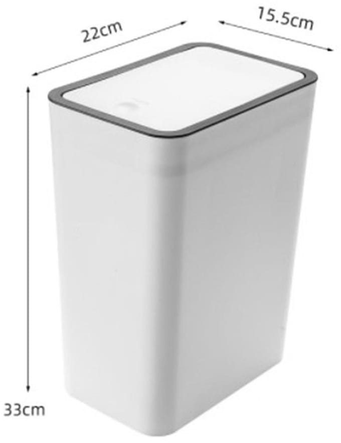 Cosensi - Prullenbak voor badkamer, groot volume
