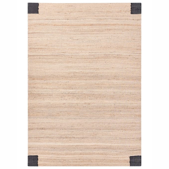 AMRAVATI - Vloerkleed - Beige/Zwart - 160 x 230 cm - Jute
