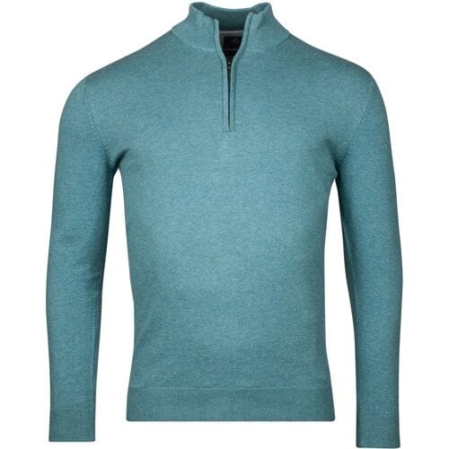 Baileys Trui Half Zip Single Knit Near Uni Color Sky Blue Melange / male