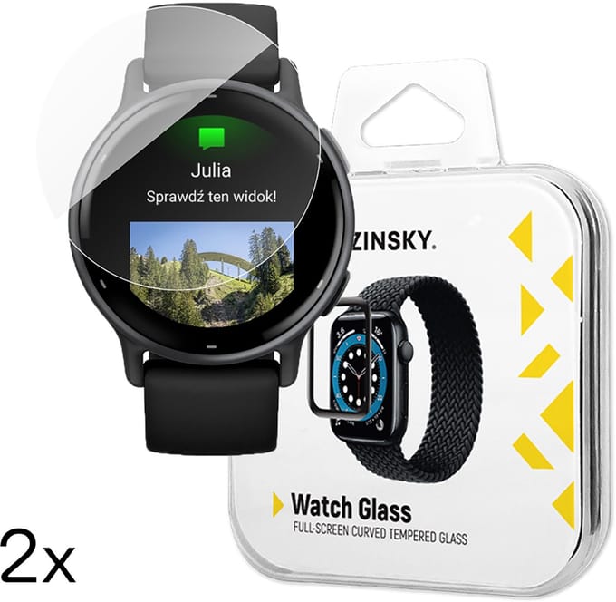 Wozinsky Full Glue Serie - Tempered Glass Screen Protector - Garmin Vivoactive 5 - 2 Stuks