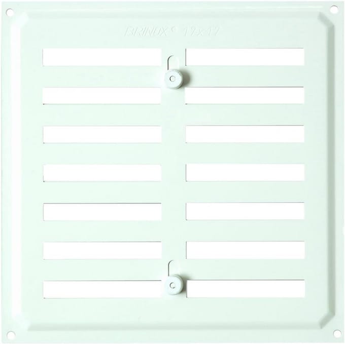 Verstelbaar Ventilatie Rooster met Jaloezie - Wit Ventilatiekanaal