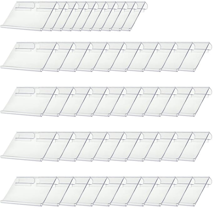 Allecto - Labelhouder - Transparant - 50 Stuks - 6 x 4.2 cm - Voor
